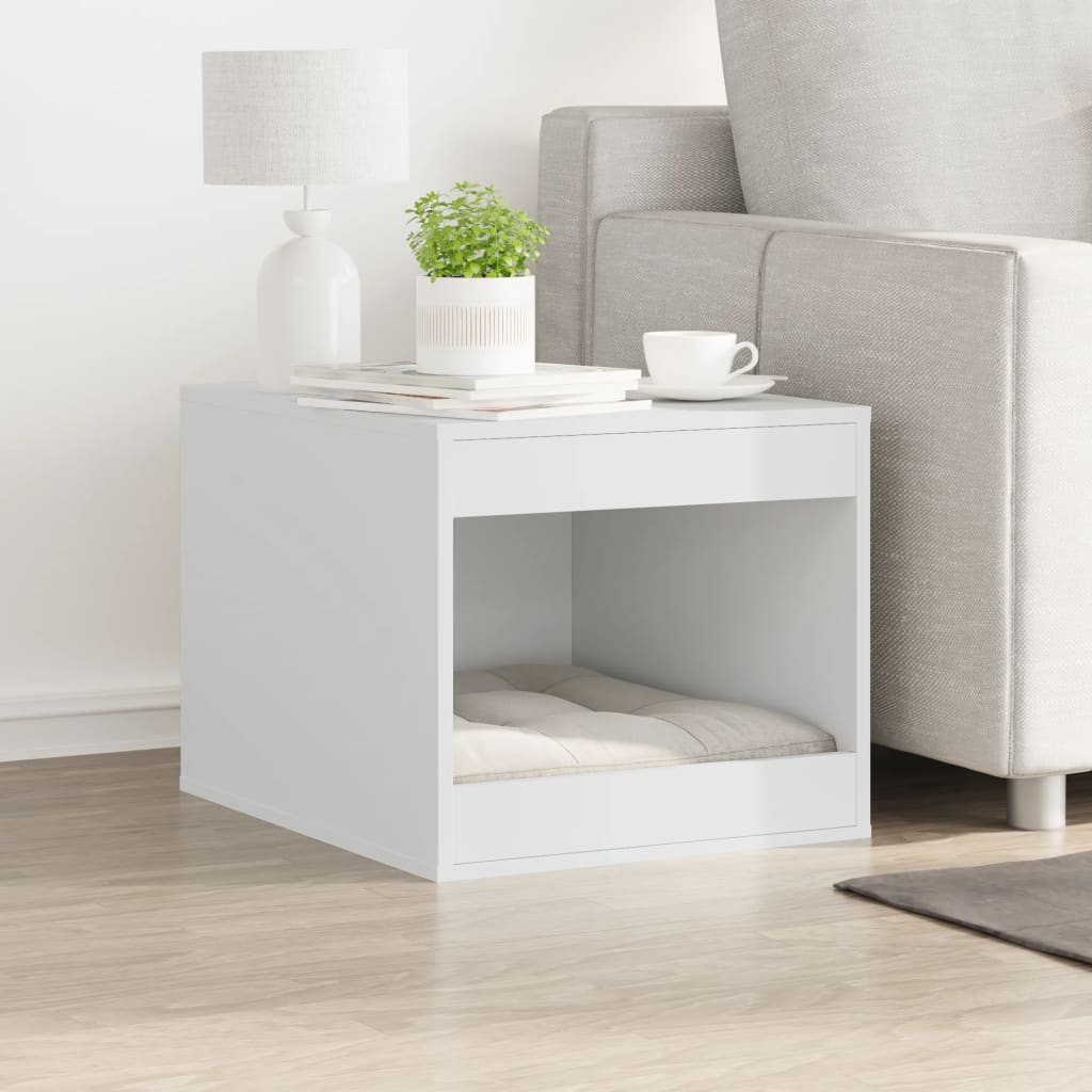 Vidaxl Kattenbakkast 47x59x42 cm White in legno trasformato