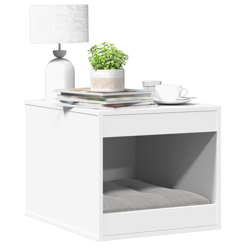Vidaxl Kattenbakkast 47x59x42 cm White in legno trasformato
