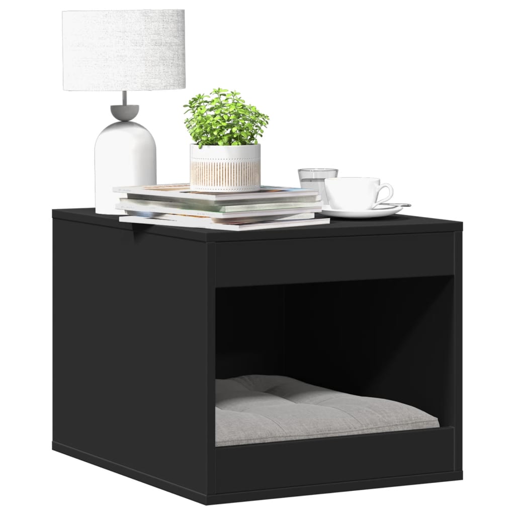 Vidaxl Kattenbakkast 47x59x42 cm Black in legno elaborato