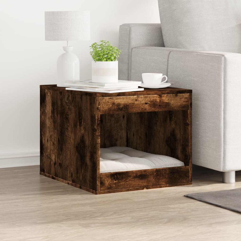 Vidaxl kattenbakkast 47x59x42 cm bewerkt hout gerookt eikenkleurig