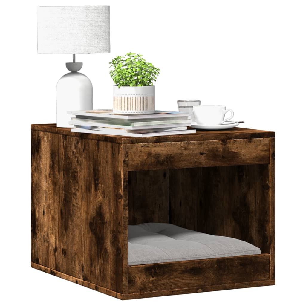 Vidaxl kattenbakkast 47x59x42 cm bewerkt hout gerookt eikenkleurig