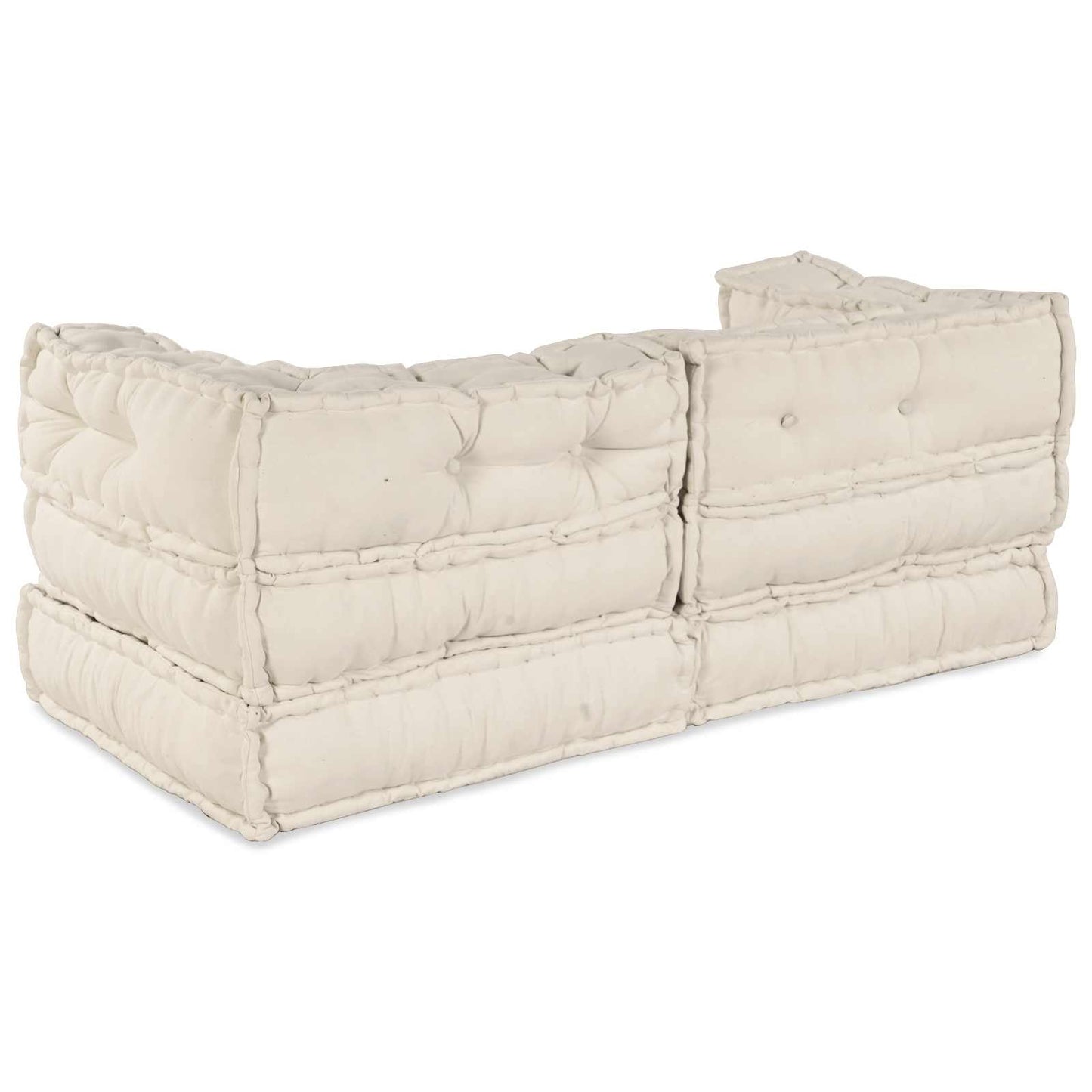 Vidaxl modulair bank 2 pcs crème 140 x 70 x 56 cm stof