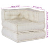 Vidaxl modulair bank 2 pcs crème 140 x 70 x 56 cm stof