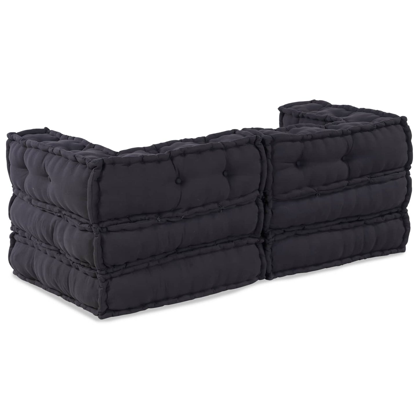 Divano componibile Vidaxl 2 pz tessuto antracite 140 x 70 x 56 cm