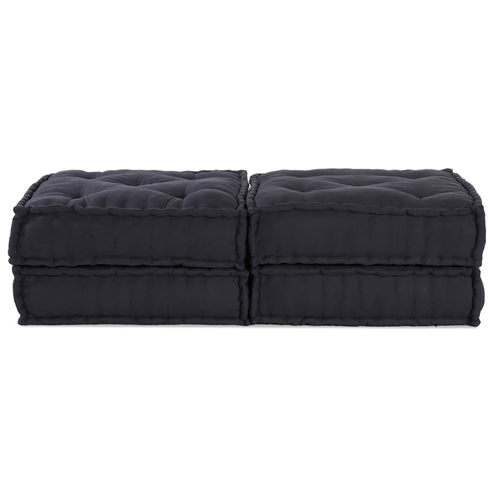 Divano componibile Vidaxl 2 pz tessuto antracite 140 x 70 x 36 cm