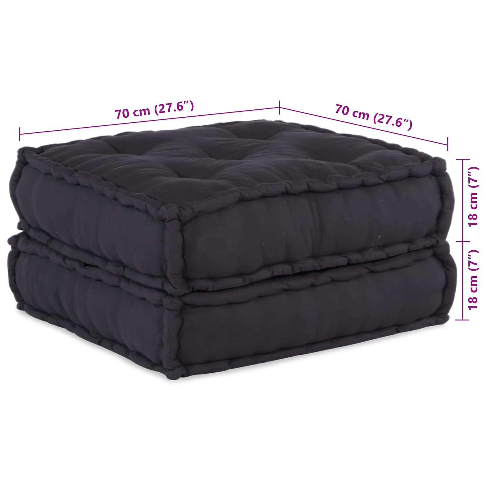 Divano componibile Vidaxl 2 pz tessuto antracite 140 x 70 x 36 cm