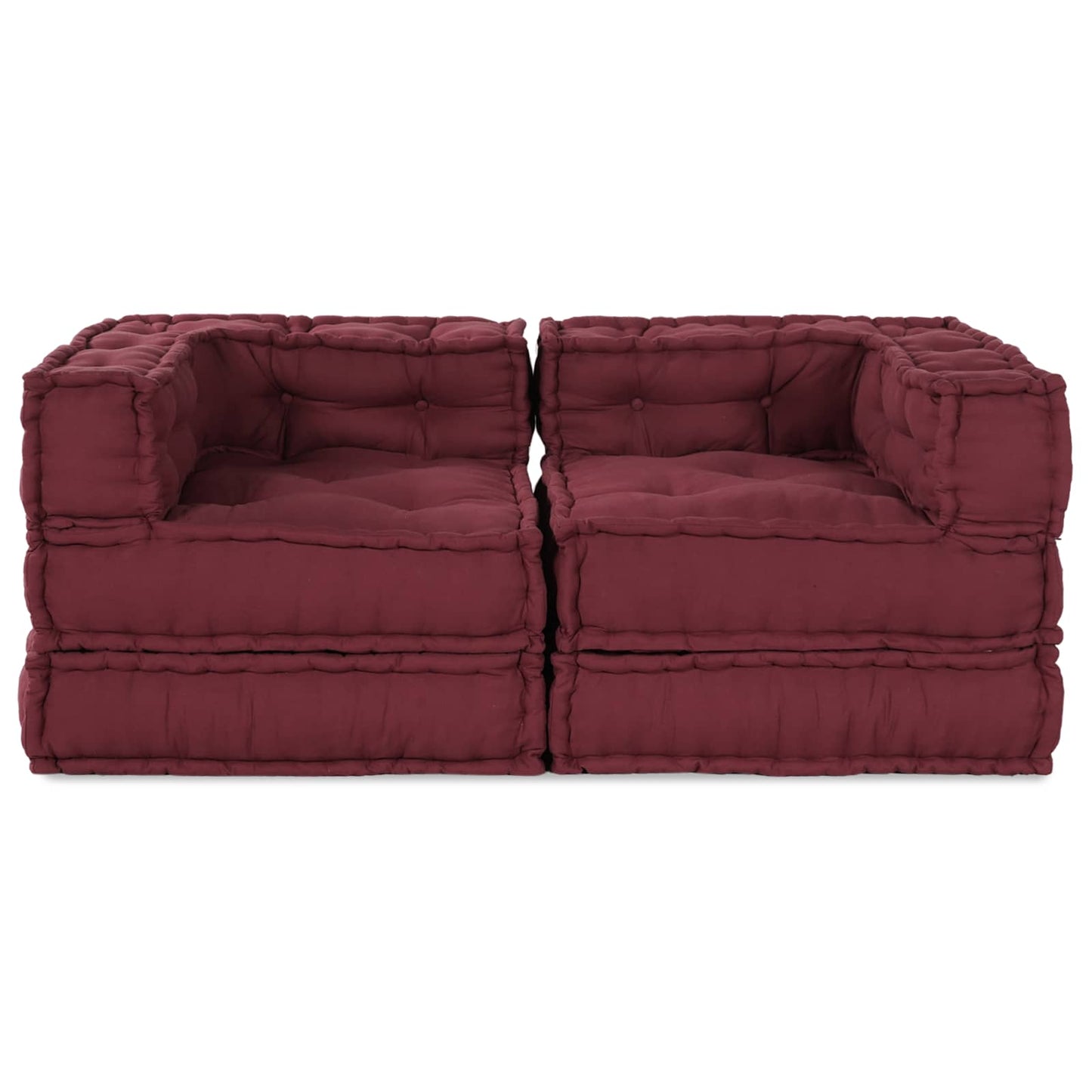 VidaXL modular sofa 2 pcs bordeaux 140 x 70 x 56 cm fabric
