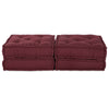 Divano componibile VidaXL 2 pezzi bordeaux 140 x 70 x 36 cm in tessuto
