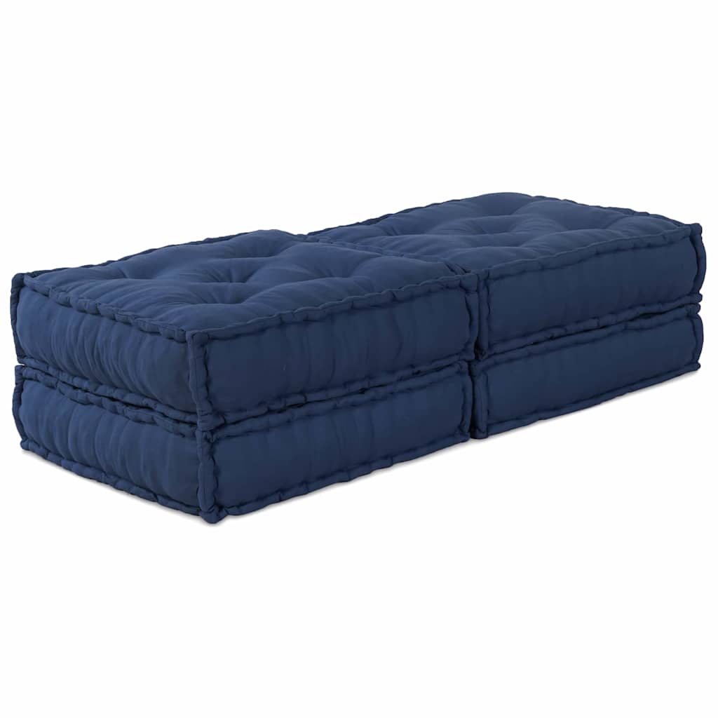 Divano componibile Vidaxl 2 pz indaco 140 x 70 x 36 cm tessuto