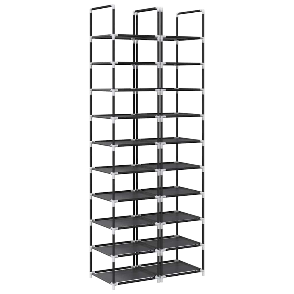 VidaXL scarpiere 2 pz 33x33x174 cm in TNT 10 strati nero