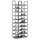 VidaXL scarpiere 2 pz 33x33x174 cm in TNT 10 strati nero