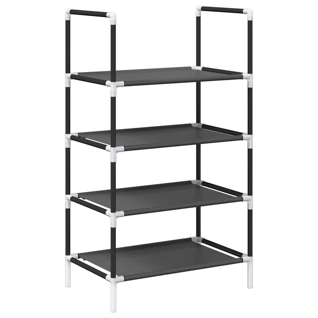 Scarpiera VidaXL a 4 strati 44x28x77 cm in tessuto non tessuto nero