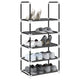 Scarpiera Vidaxx a 5 strati 44x28x94 cm in tessuto non tessuto nero