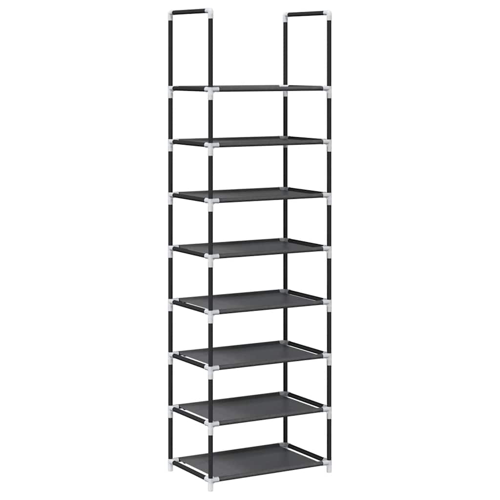 Scarpiera VidaXL 8 strati 44x28x145 cm in tessuto non tessuto nero