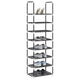 Scarpiera VidaXL 8 strati 44x28x145 cm in tessuto non tessuto nero