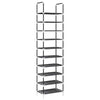 VidaXL zapatero 10 capas 44x28x180 cm tejido no tejido negro