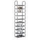 Scarpiera VidaXL 10 strati 44x28x180 cm in tessuto non tessuto nero