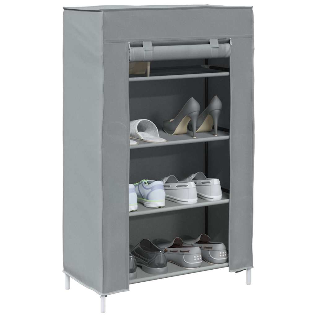 Scarpiera Vidaxx 60,5x30x97 cm in tessuto non tessuto grigio