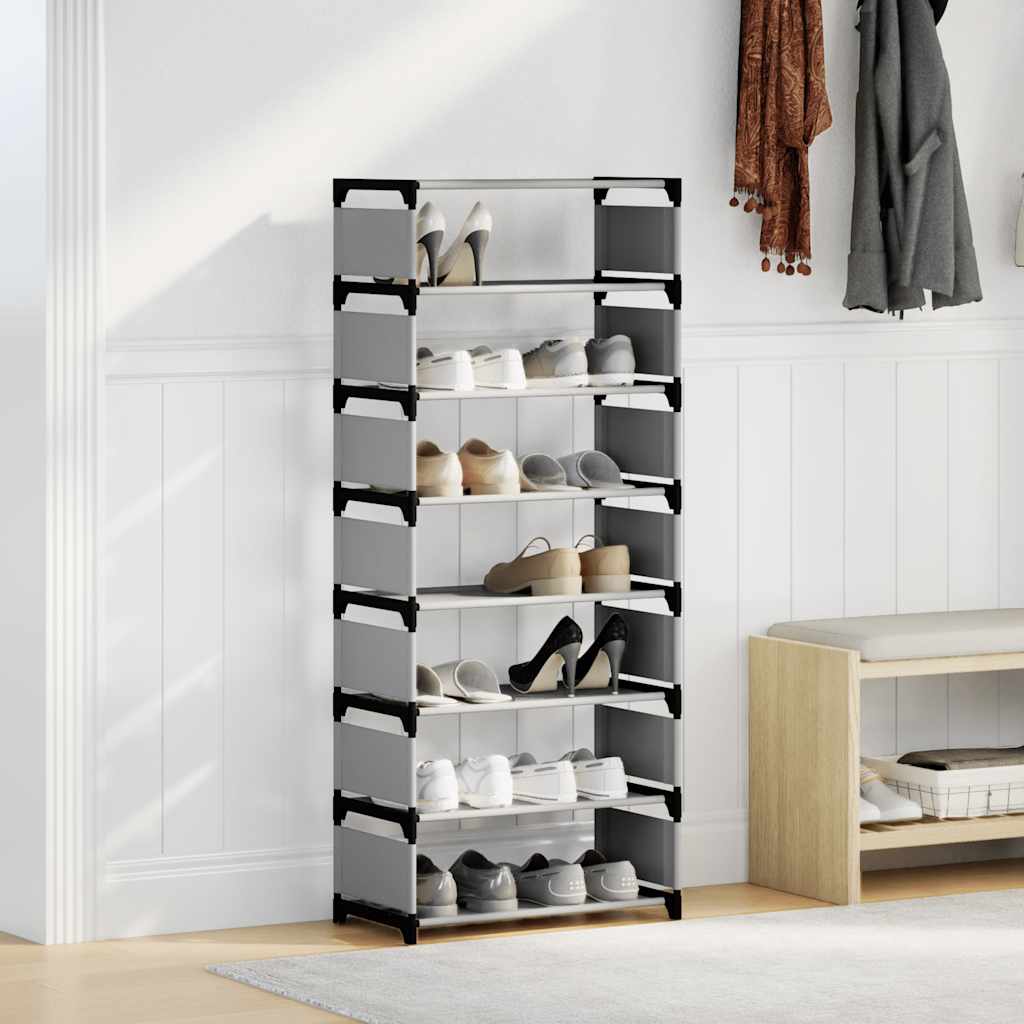 Vidaxx zapatero 8 capas 54x28x124 cm tejido no tejido gris