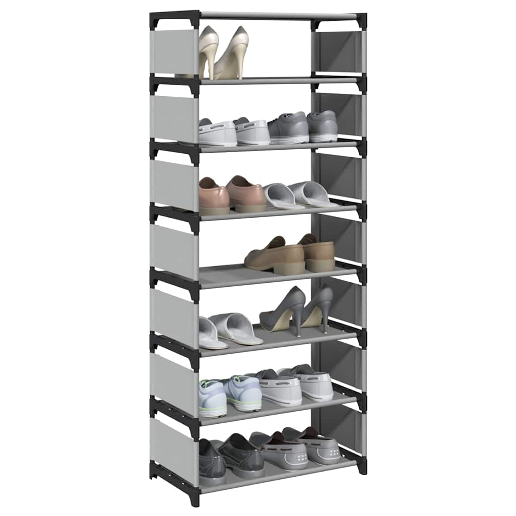 Vidaxx zapatero 8 capas 54x28x124 cm tejido no tejido gris