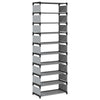 Scarpiera Vidaxx 10 strati 54x28x158 cm in tessuto non tessuto grigio