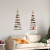 Vidaxl hangende kerstbomen met topsterren 2 st 42x90 cm natuurlijke tak