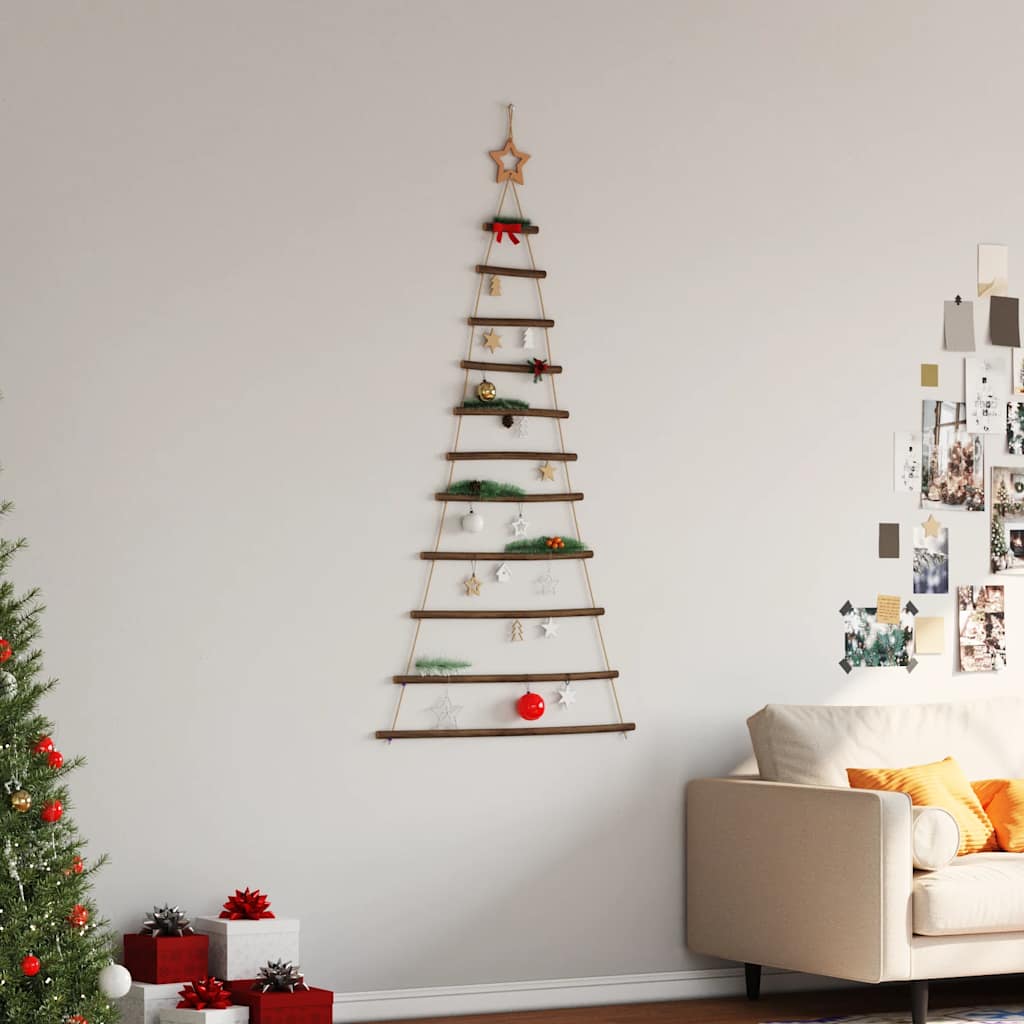 Vidaxl hangende kerstboom met topster 74x150 cm natuurlijke tak