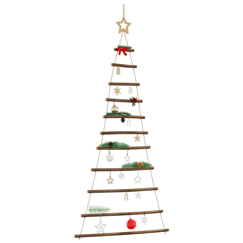 Vidaxl hangende kerstboom met topster 74x150 cm natuurlijke tak