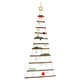 Vidaxl hangende kerstboom met topster 74x150 cm natuurlijke tak