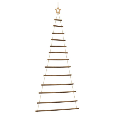 Vidaxl hangende kerstboom met topster 86x180 cm natuurlijke tak