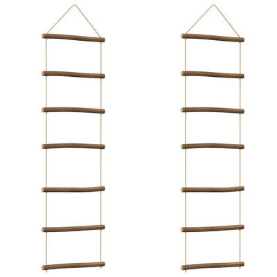 Vidaxl Decoraciones de pared en forma de escalera 2 pcs 30x100 cm Naturel Branch