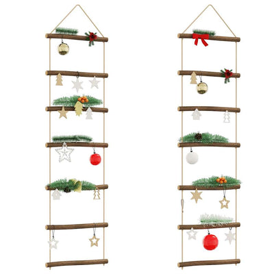 Vidaxl Decoraciones de pared en forma de escalera 2 pcs 30x100 cm Naturel Branch
