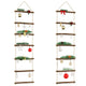 Vidaxl Decoraciones de pared en forma de escalera 2 pcs 30x100 cm Naturel Branch