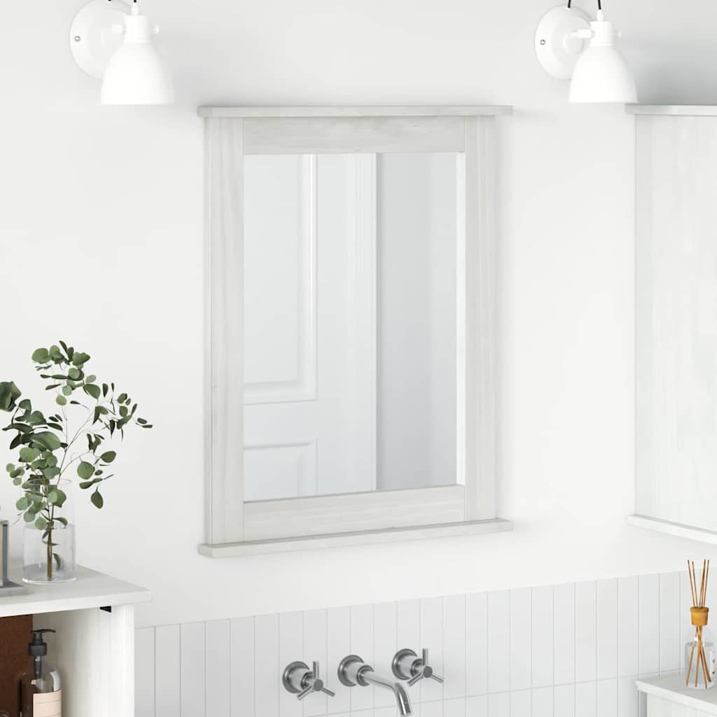VidaXL espejo vigo blanco antiguo 55,5 x 5 x 70 cm madera maciza de pino