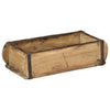 Vassoio Vidaxxl marrone 30 x 15 x 9 cm in legno massello riciclato