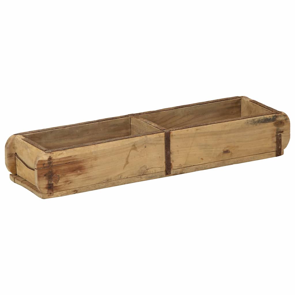 Vidaxl dienblad 4 pcs bruin 57 x 15 x 9 cm massief gerecycled hout