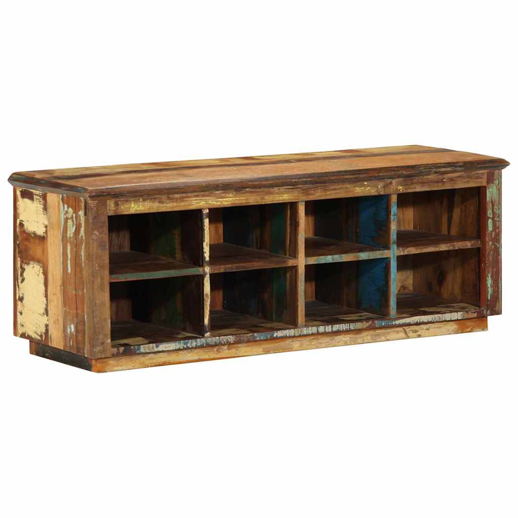Vidaxx zapatero marrón 110 x 35 x 40 cm madera maciza reciclada