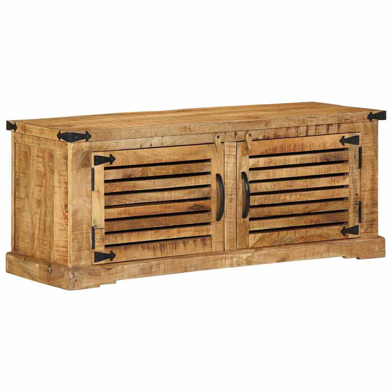 Vidaxx zapatero marrón 110 x 38 x 45 cm madera maciza de mango