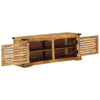 Vidaxx zapatero marrón 110 x 38 x 45 cm madera maciza de mango