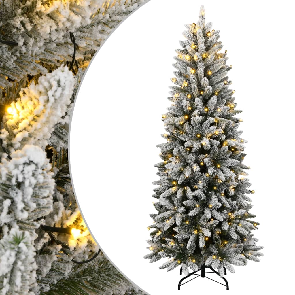 Albero di Natale artificiale Vidaxx con 300 LED e neve 240 cm