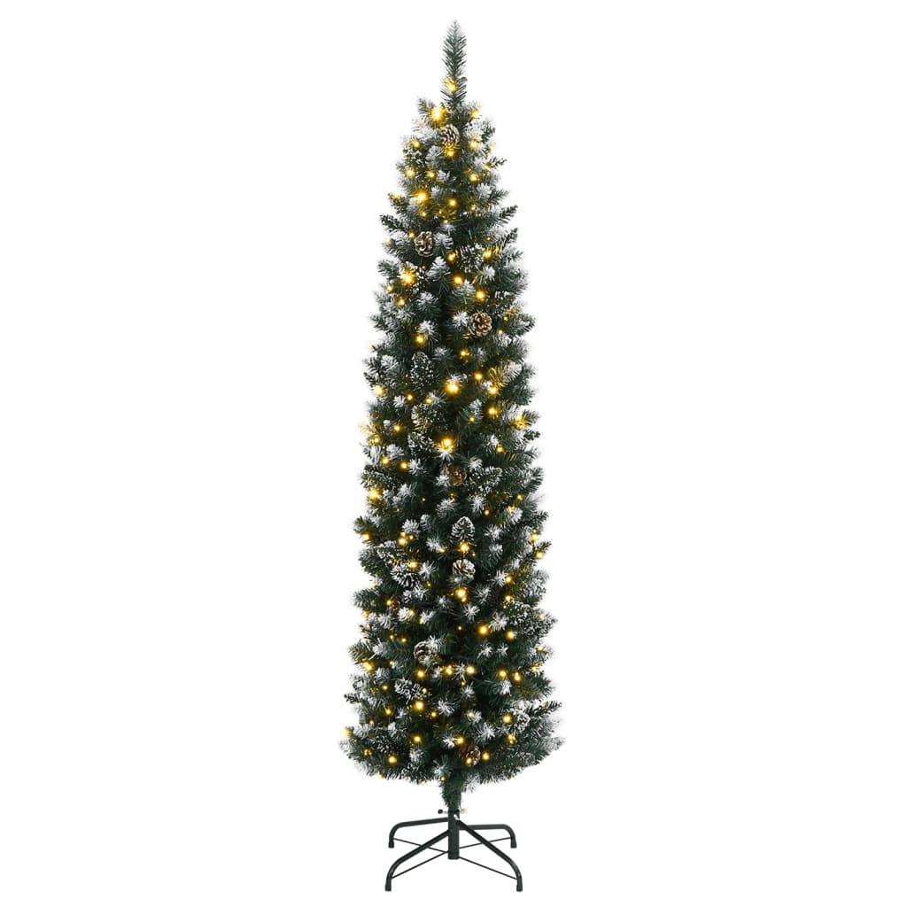 Vidaxl kunstkerstboom smal met 150 led's 120 cm