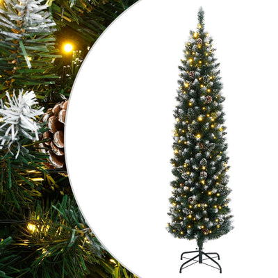 Vidaxx albero di Natale artificiale stretto con 300 LED 180 cm