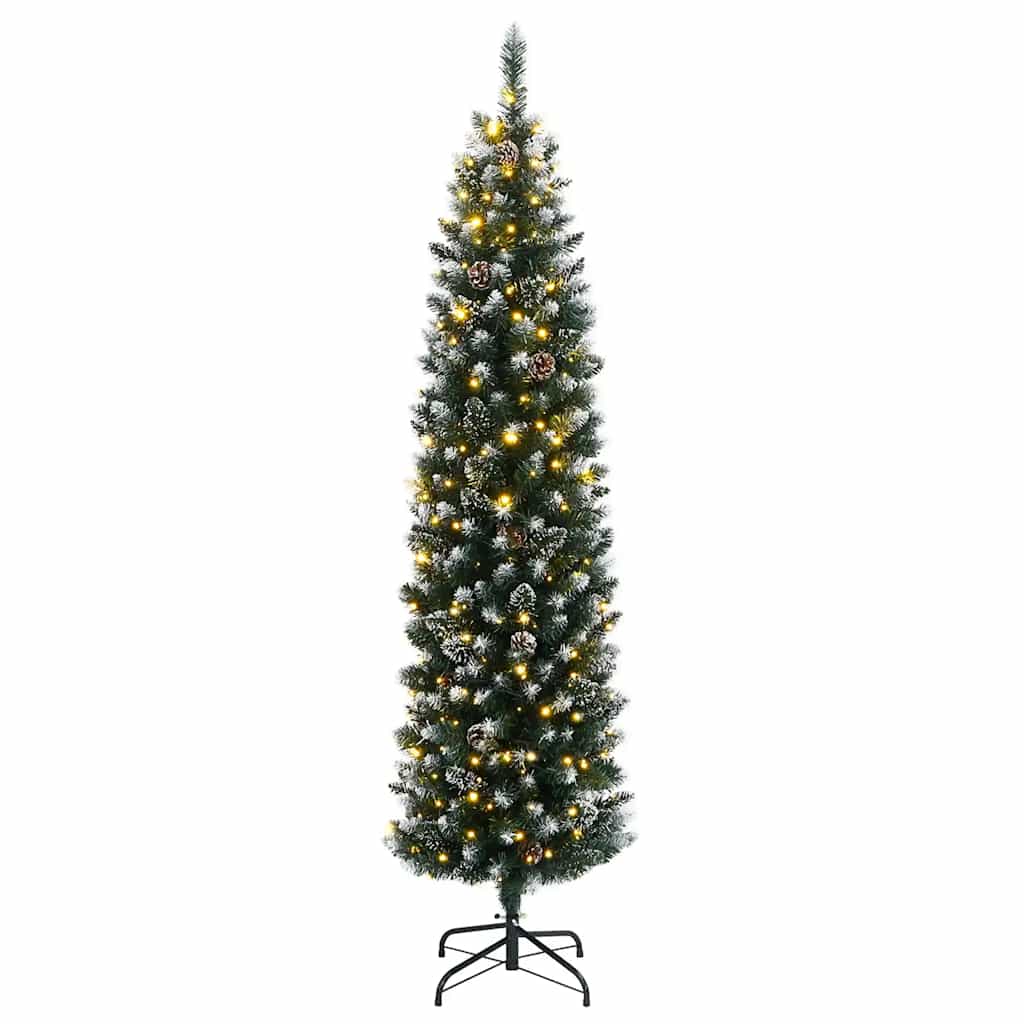 Vidaxl kunstkerstboom smal met 300 led's 180 cm