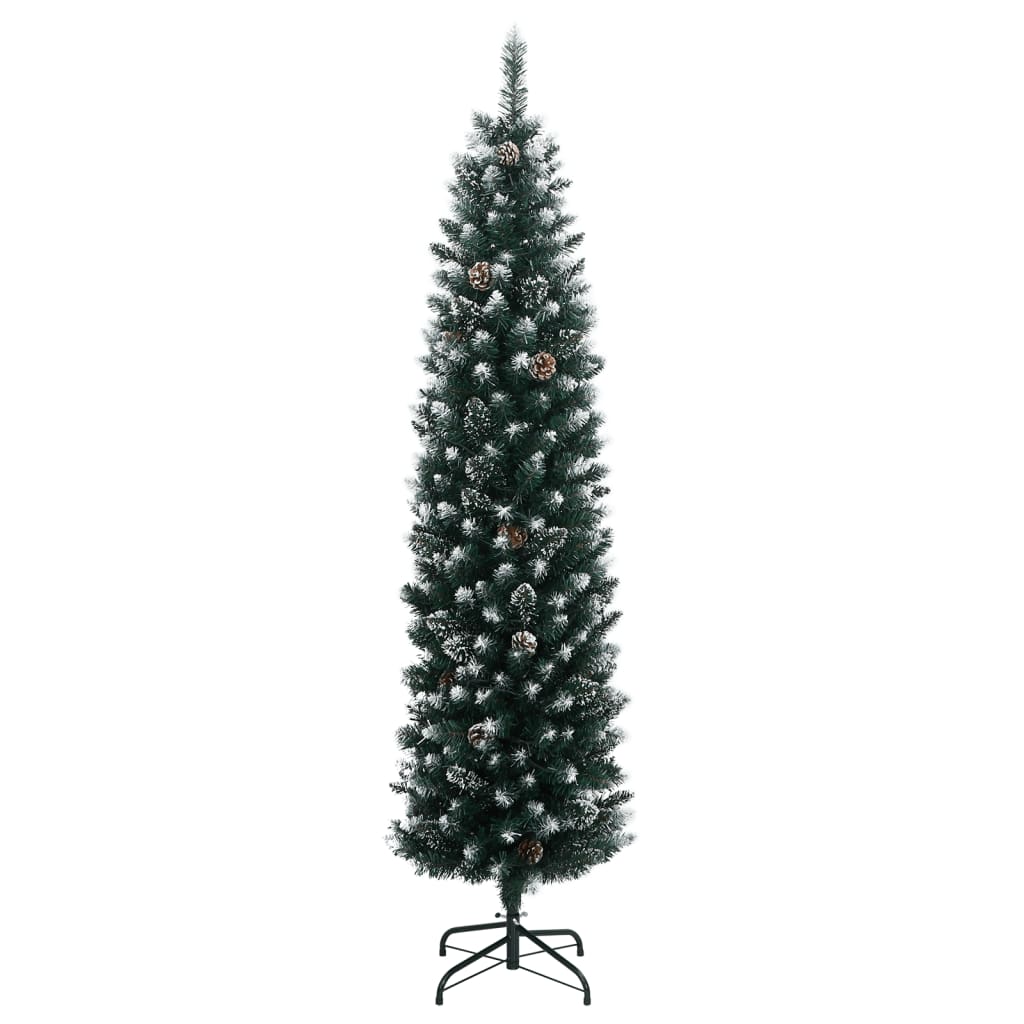 Vidaxl kunstkerstboom smal met 300 led's 210 cm