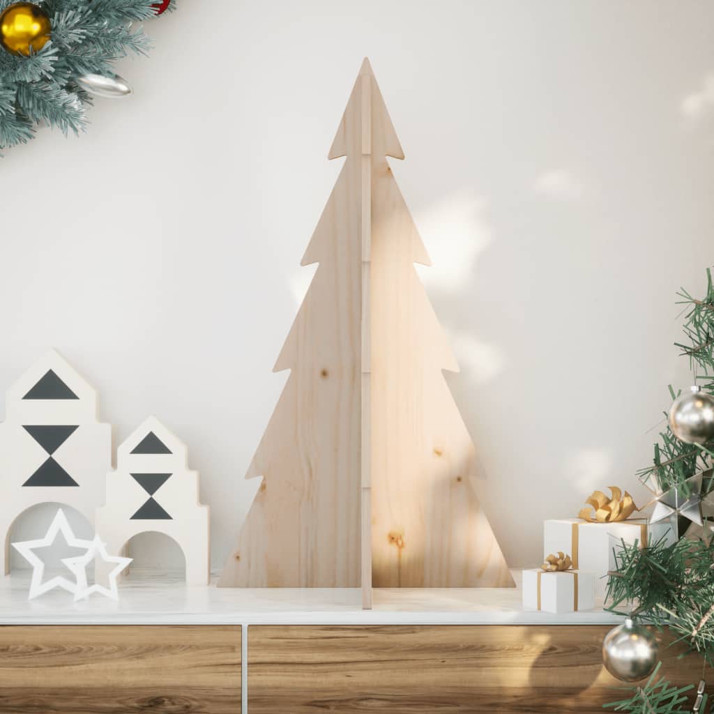 Vidaxl Decoración de Navidad Árbol de Navidad 80 cm Pino sólido