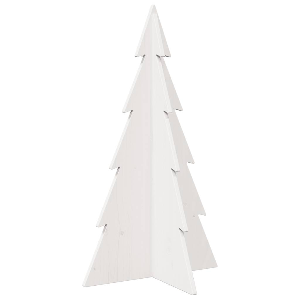 Vidaxl Decoración de Navidad Árbol de Navidad 80 cm Pino sólido White