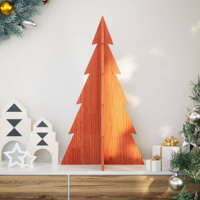 Vidaxl Decoración de Navidad Árbol de Navidad 80 cm Pino sólido Brown