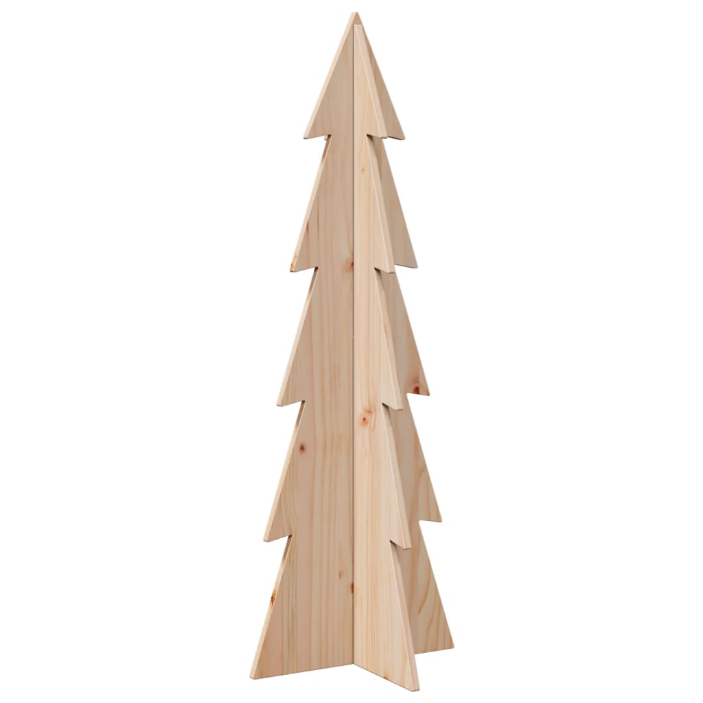 Vidaxl Decoración de Navidad Árbol de Navidad 112 cm Pino sólido