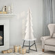 Vidaxl Decoración de Navidad Árbol de Navidad 112 cm Pino sólido White