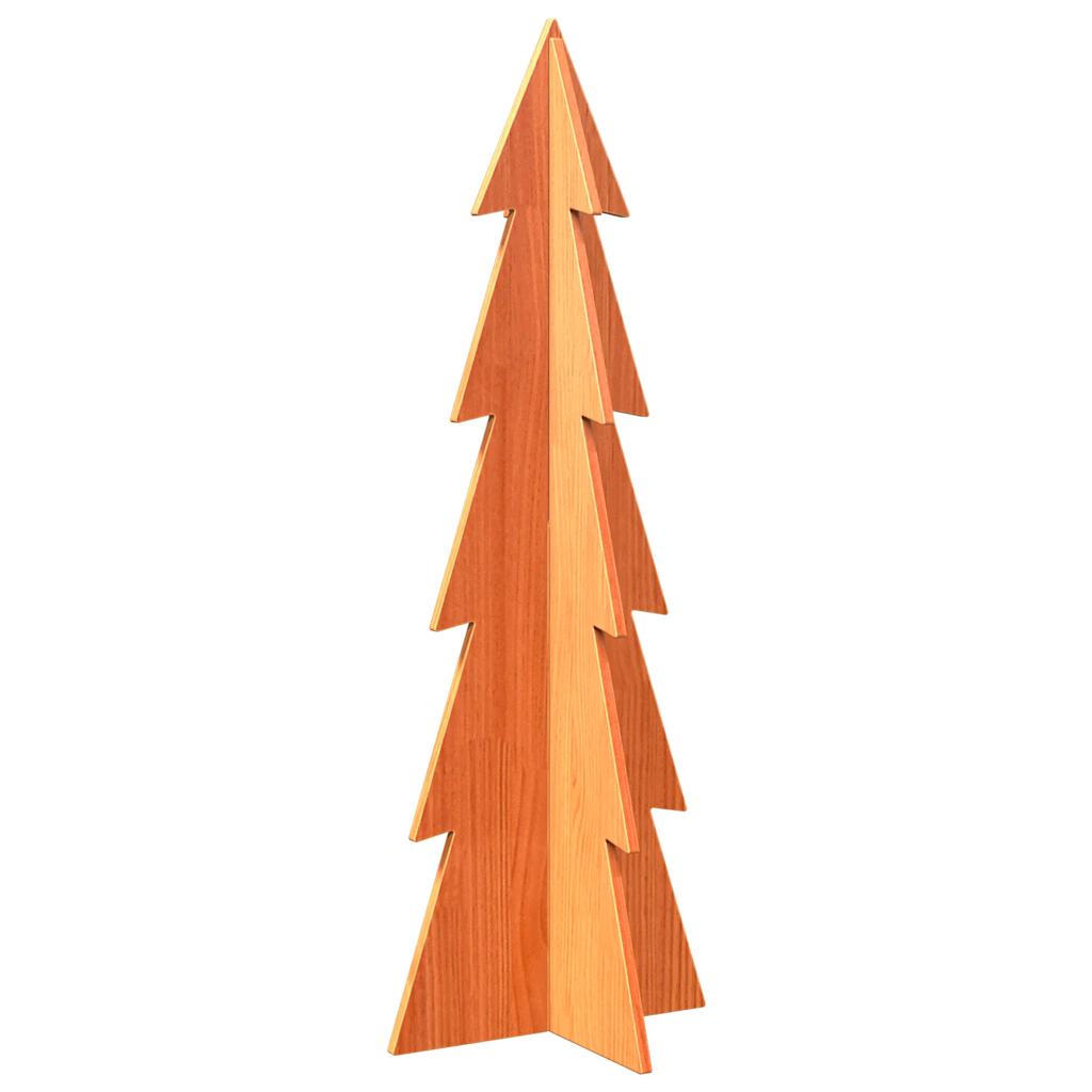 Vidaxl Decoración de Navidad Árbol de Navidad 112 cm Pino sólido Brown